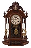 New Haven Clock Co., New Haven, Conn., "Occidental", 8 day, time and strike, spring brass movement mirror side mantel clock.