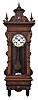 Lenzkirch Clock Co., Germany, "Nr. 564" wall clock, 8 day, time and strike, spring driven movement with deadbeat escapement in an oak Altdeutsch case with cast brass pendulum, white enamel dial, and pierced steel hands.