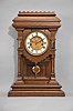 E. N. Welch Mfg. Co., Forestville, Conn., "Khedive", 8 day, time and strike, spring driven brass shelf clock with "Patti" style movement.