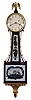 Waltham Clock Co., Waltham, Mass., 8 day, weight driven brass movement patent or banjo timepiece. Serial no. 7869.