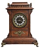 Welch, Spring & Co., Forestville, Conn., "Eveline", 8 day, time and strike, spring brass shelf clock with "Patti" style movement.
