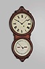 Seth Thomas Clock Co., Thomaston, Conn., "Office Calendar No. 6" hanging clock with a spring driven, 8 day, timepiece movement and an R. T. Andrews 1876 patent perpetual calendar mechanism in a rosewood veneered case.