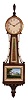 Waltham Clock Co., Waltham, Mass., 8 day, weight driven brass movement patent or banjo timepiece. Serial No. 9238.