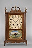 Eli & Samuel Terry, Plymouth, Conn., 30 hour, time and strike, weight wood movement pillar & scroll shelf clock.