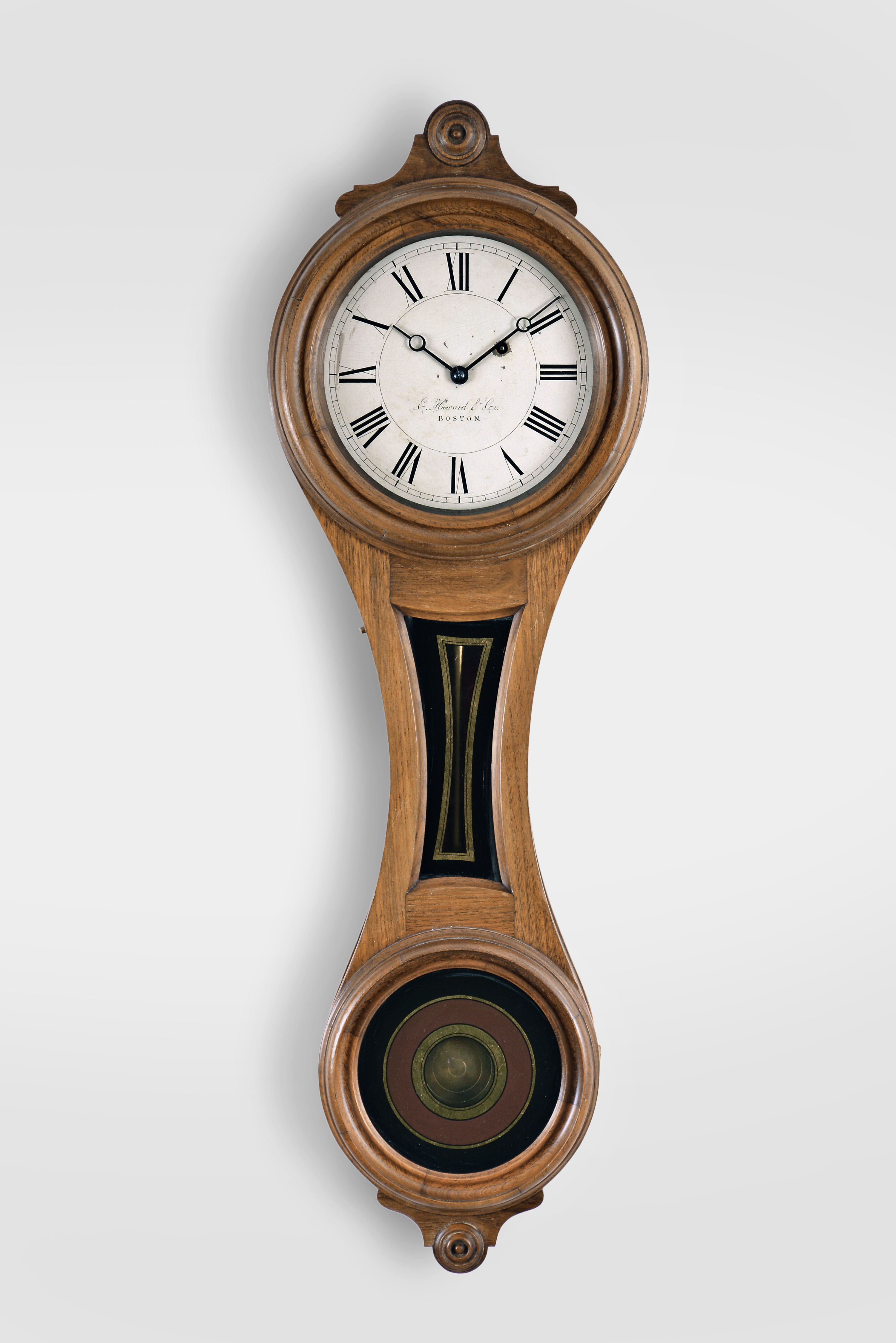 E. Howard & Co., Boston, Mass., "Regulator No. 10", 8 day, weight brass movement figure eight wall timepiece. — Antique Clocks Price Guide