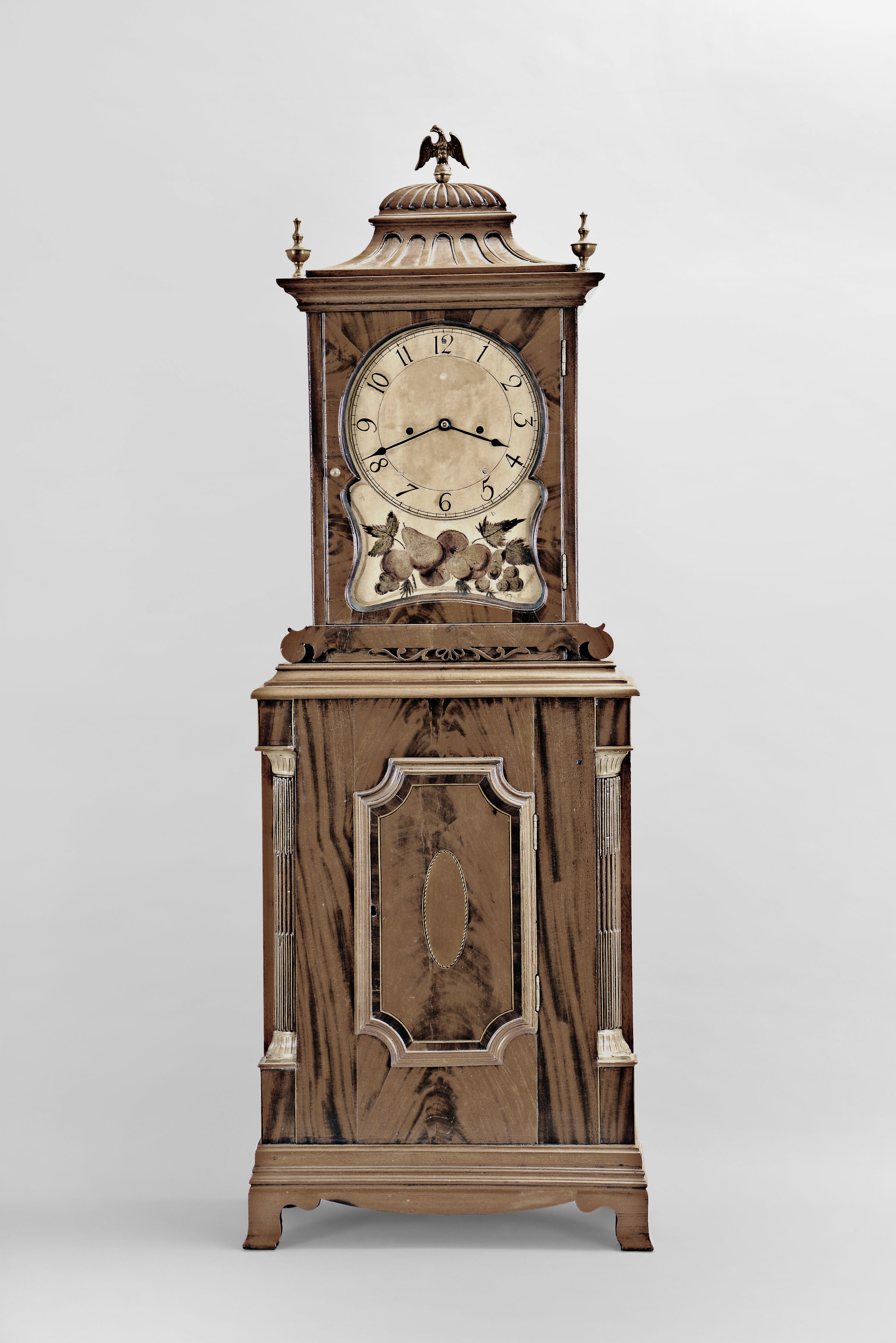 Unknown, Massachusetts, 8 day, time and strike weight-driven brass movement Mass. shelf clock. — Antique Clocks Price Guide
