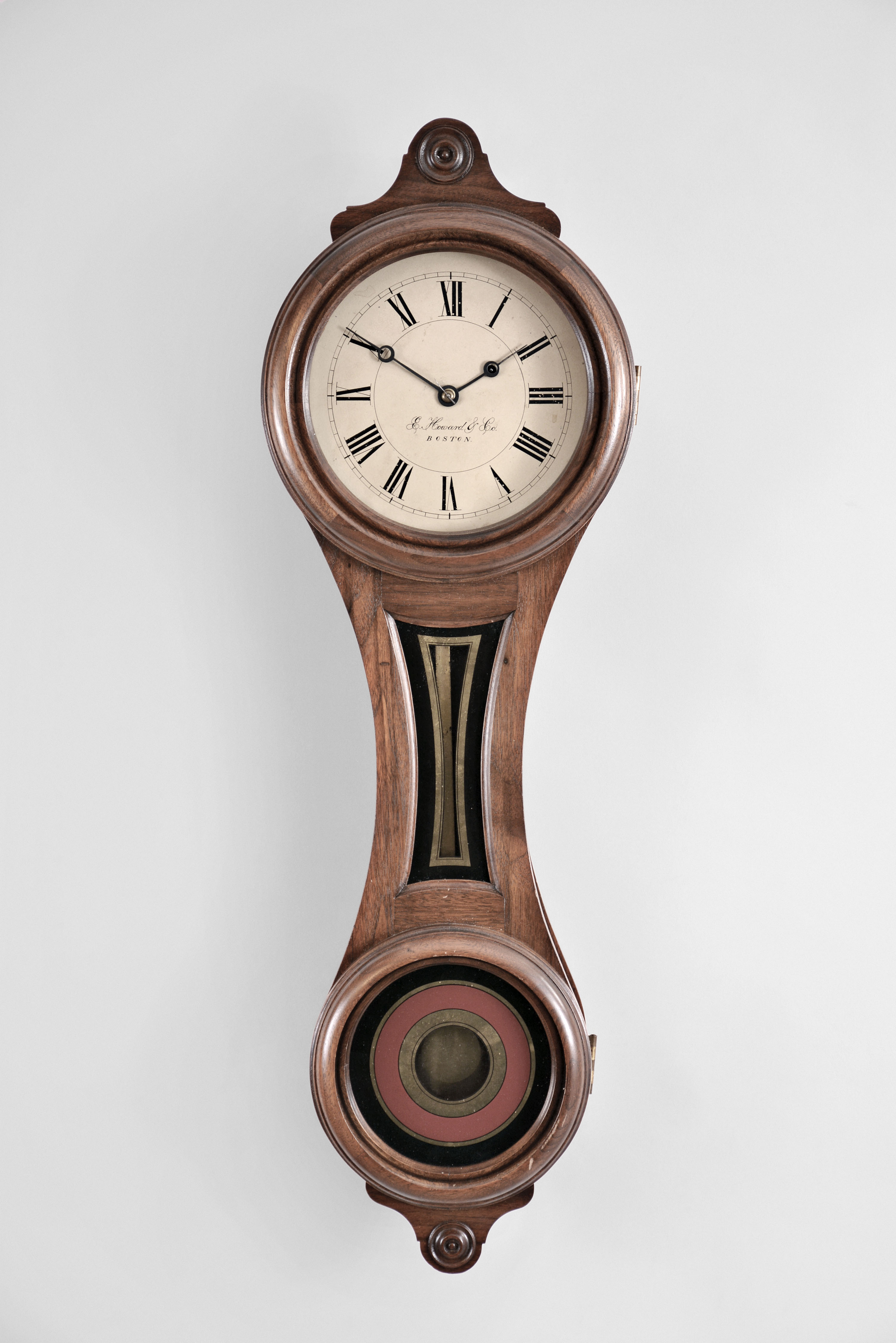 Copy of an E. Howard & Co., Boston, Mass., "No. 10", 8 day, weight brass movement smallest figure 8 wall timepiece. — Antique Clocks Price Guide