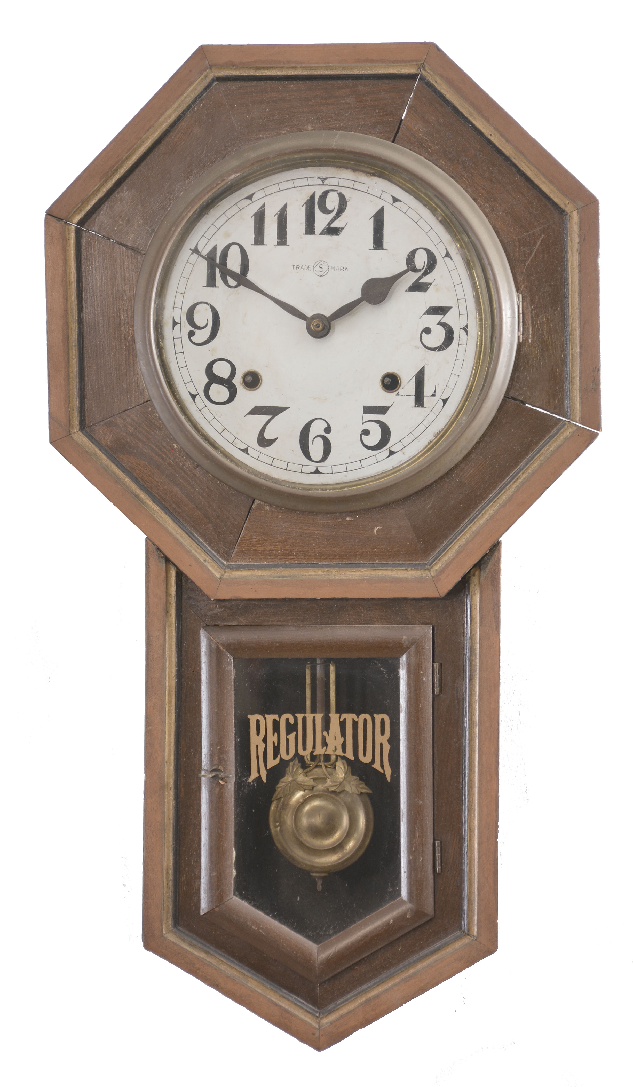 Clocks- 8 (Eight): lot includes two reproduction "bulldog" style rotating eye novelty clocks with eyes indicating the time, three small round top iron case clocks, a two-train German box clock, a time and strike Japanese schoolhouse clock, and small two-train R/A clock by Junghans. — Antique Clocks Price Guide
