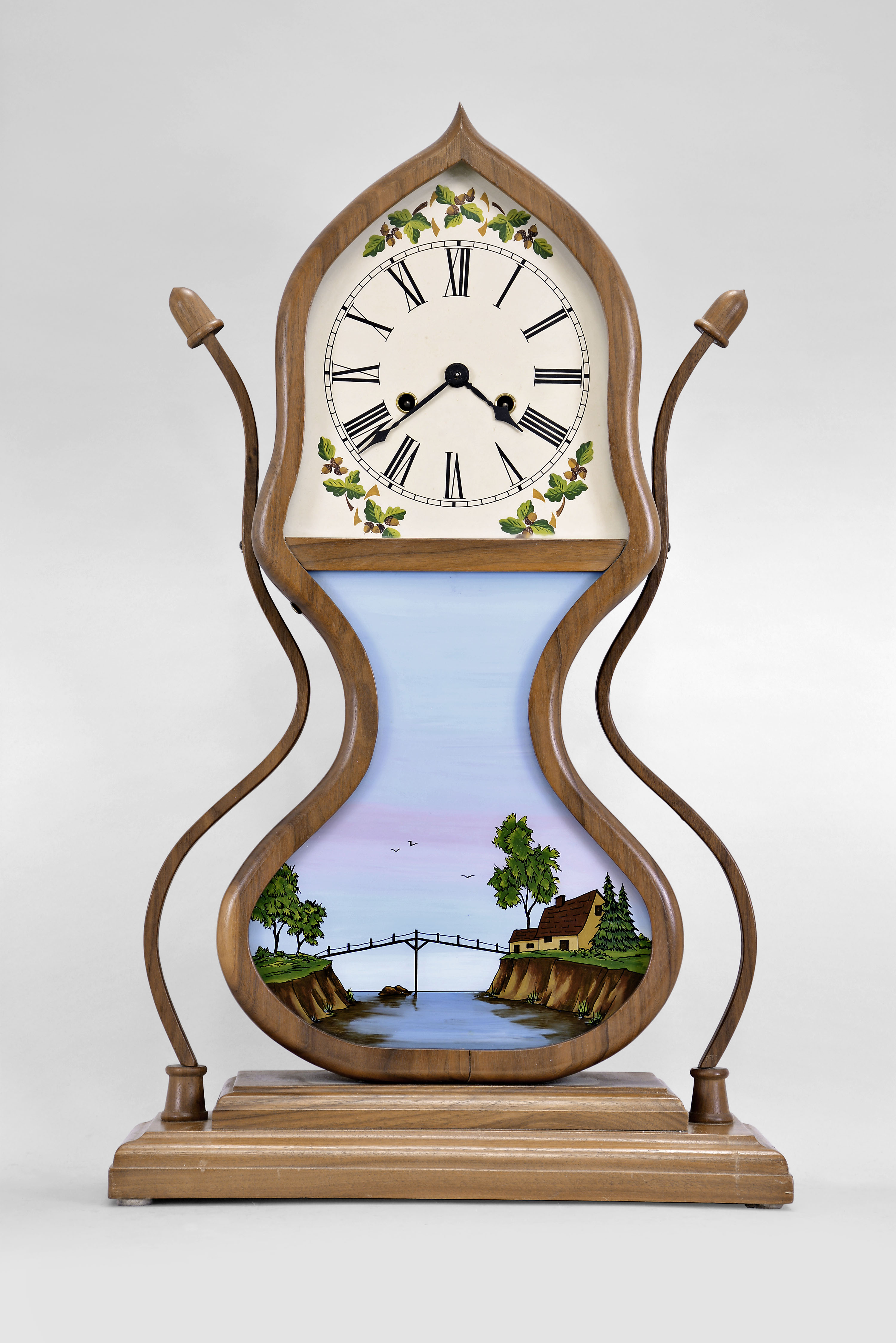 Copy of a Forestville Mfg. Co., Bristol, Conn., 8 day, time and strike spring brass movement shelf acorn clock. — Antique Clocks Price Guide