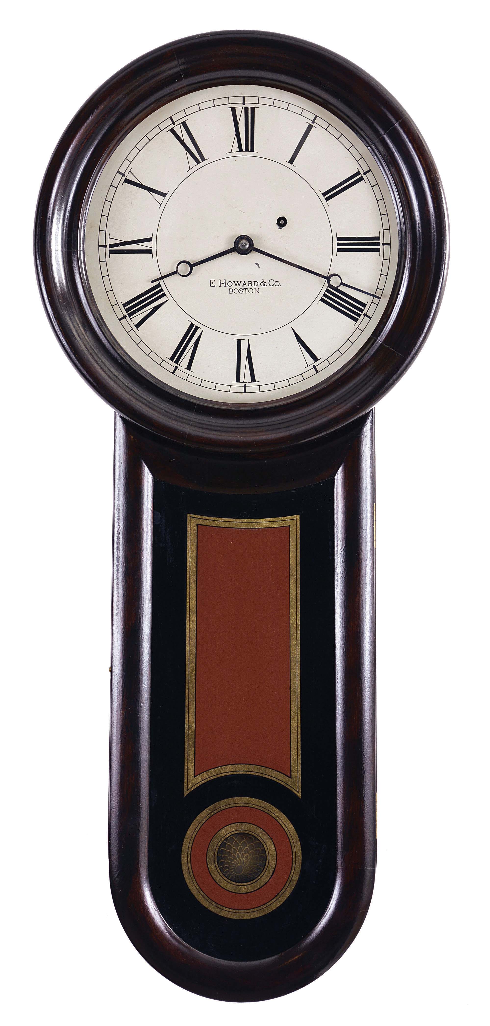 E. Howard & Co., Boston, Mass., "No. 11, Keyhole", 8 day, weight driven brass movement wall timepiece. — Antique Clocks Price Guide