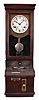 Clocks- 3 (Three) Time Recorders: (1) International Time Recording Co., Endicott, New York, time recorder, 8 day, time and punch card, twin spring movement in an oak case with signed metal dial. (2) Probably International Time Recording Co., Endicott, New York, time recorder, 8 day, time and punch card, twin spring movement in a dark oak case. (3) Cincinnati Time Recorder Co., Cincinnati Ohio, punch card mechanism only in a dark oak case.