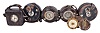 Clocks- 6 (Six) Watchman's Clocks: lot includes four Detex watchman's clocks including Detex "Newman", and "Patrol "; Waltham 8 day for Simplex; older brass model by E. Imhauser of New York, patented in 1876.