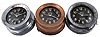 Clocks- 3 (Three) Chelsea Deck: Chelsea Clock Co., Boston, Mass., for U.S. Navy, "Mark I- Deck Clock", 8 day, time only, spring-driven balance wheel rear-wind movments, two in nickel plated cases and one in a brass case, 5.5 inch black dials with white hands and numerals, subsidiary seconds.