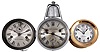 Clocks- 3 (Three) Seth Thomas Marine: Seth Thomas Clock Co., Thomaston, Conn., "Kenyon" ship's strike clock, "Yacht Clock" with top-mounted bell, and "Day Lever ".