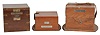 Chronometer and deck watch boxes, all Hamilton, model 21 box dimensions listed