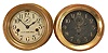 Clocks- 2 (Two) Coast Guard Marine Clocks: (1) Seth Thomas Clock Co., Thomaston, Conn., marine clock, 8 day, time only, twin spring driven balance wheel movement in a brass case with hinged bezel, 6 inch silvered dial reading "U.S. Life-Saving Service", subsidiary seconds and blued steel spade hands. (2) Waltham Clock Co., Waltham, MA, "Deck Clock No. 1", 8 day, time only, spring-driven balance wheel movement in a brass case with screw-on bezel, 6 inch black dial with white numerals, subsidiary seconds dial, and blued steel hands.