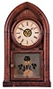 Clocks- 2 (Two): (1) Brewster & Ingrahams, Bristol, Conn., 8 day, time, strike and alarm spring brass movement round gothic or beehive clock. (2) Brewster & Ingrahams, Bristol, Conn., 8 day, time and strike, spring brass movement round gothic or beehive clock.
