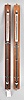Barometers- 2 (Two): Sargent-Welch Scientific Co., Skokie, Illinois, "U.S. Weather Bureau Type" Fortin-style mercurial barometers, polished nickel-silver engine divided scales showing both inch and centimeters with vernier plates, thumbscrew adjustment below cistern for zeroing, fixed to wood backboards for wall mounting.