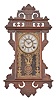 Clocks- 3 (Three): (1) E. N. Welch Mfg. Co., Forestville, Conn., "Eclipse" wall clock, 8 day, time and strike, spring driven movement in a walnut case, c1885;. (2) E. N. Welch Mfg. Co., Forestville, Conn, for "Colby Wringer Co." wall clock, 8 day, time and strike with alarm, spring driven movement in a walnut case, c1883; (3) Seth Thomas Clock Co., Thomaston, Conn., for L.B. Price Company, Kansas City, "Queen Bee" wall clock, 8 day, time and strike, spring driven movement in an oak case, c1890.