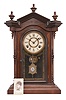Welch, Spring & Co., Forestville, Conn., "Lucca V.P." shelf clock, 8 day, time and strike, spring driven movement in a rosewood veneered case.
