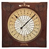Seth Thomas Clock Co., Thomaston, Conn. for Jarvis Universal Clock Co., Chicago, Illinois, "Jarvis World Clock", 30 day, time only, twin spring movement in an oak case with 19 inch 24 hour dial showing time of day for points around the globe.