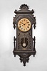 F. Kroeber Clock Co., New York, "Regulator No. 33", 8 day, spring brass movement wall timepiece.