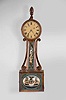Horace Tift, North Attleboro, Mass., 8 day, weight brass movement patent or banjo timepiece.