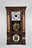 Seth Thomas Clock Co., Thomaston, Conn., 8 day, time and strike weight brass movement column & cornice shelf clock.