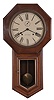 Clocks- 2 (Two): (1) E. N. Welch Mfg. Co., Forestville, Conn., "Verdi" hanging clock with a spring driven, 8 day, time and strike movement is a rosewood veneered case. c1880. (2) Seth Thomas Clock Co., Thomaston, Conn., "World" wall hanging clock with a spring driven 8 day time and strike movement in a rosewood veneered case. c1896.