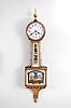 Waterbury Clock Co., Waterbury, Conn., "Willard No. 3" patent or banjo timepiece, 8 day, weight-driven movement.
