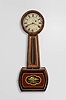 George D. Hatch, North Attleboro, Mass., 8 day, weight brass movement patent or banjo timepiece.