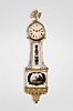 Unknown, Massachusetts, 8 day, time and strike weight brass movement patent or banjo timepiece.