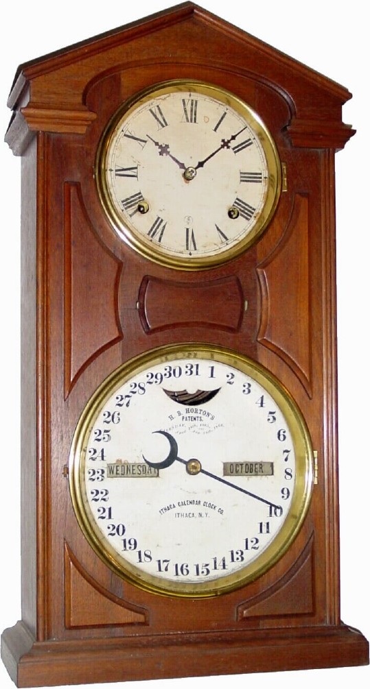 C.1874, Ithaca Calendar Clock Co., "No. 7 Shelf Cottage", — Antique Clocks Price Guide