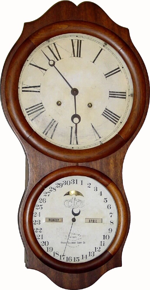 C.1880, Ithaca Clock Co., No. 4 Hanging Office Calendar — Antique Clocks Price Guide