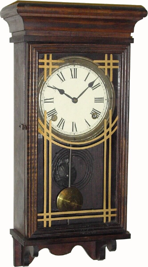 C.1915, Sessions Clock Co., Forestville, CT, "Home No. 1" miniature square "Regulator" timepiece. — Antique Clocks Price Guide