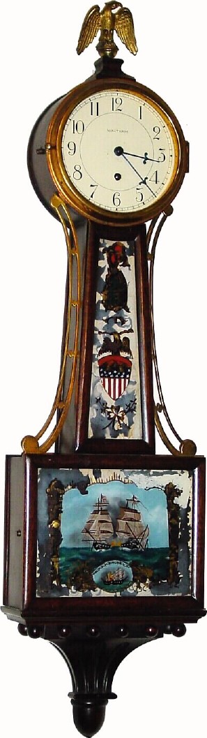 C.1920, Waltham Clock Co., 3/4 Size lever banjo in as-found condition. — Antique Clocks Price Guide