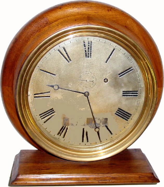 C.1880, English, Large 8-day ship's timepiece, as-found, with holes in dial filled. — Antique Clocks Price Guide