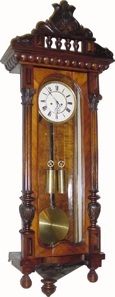 C.1880, Austrian, 2-Wt Vienna Regulator in generally fair to good original condition. — Antique Clocks Price Guide