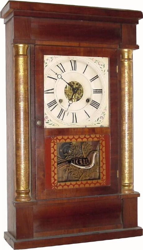 C.1860, Seth Thomas Clock Co., Plymouth Hollow, Conn. 30-hour column clock. — Antique Clocks Price Guide