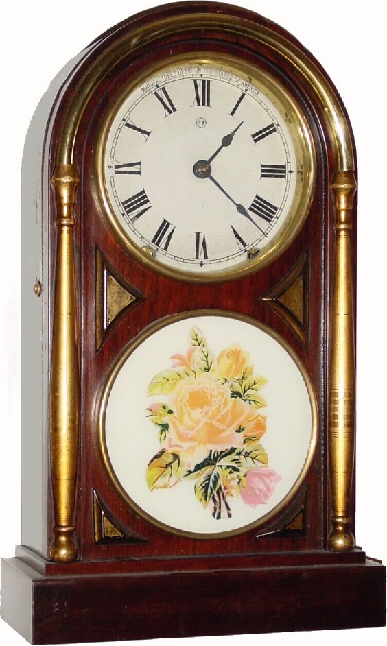 C.1875, Seth Thomas Clock Co., Thomaston, Conn., 8-day time/strike rosewood shelf clock. — Antique Clocks Price Guide