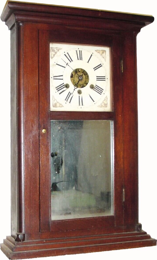 C.1850, Unknown 30-hour brass, time/strike and alarm shelf clock. — Antique Clocks Price Guide