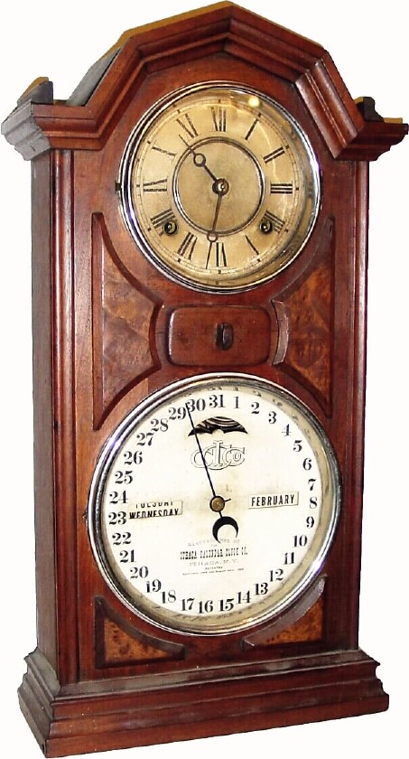 C.1880, Ithaca Clock Co., "No. 8 Shelf Library". — Antique Clocks Price Guide