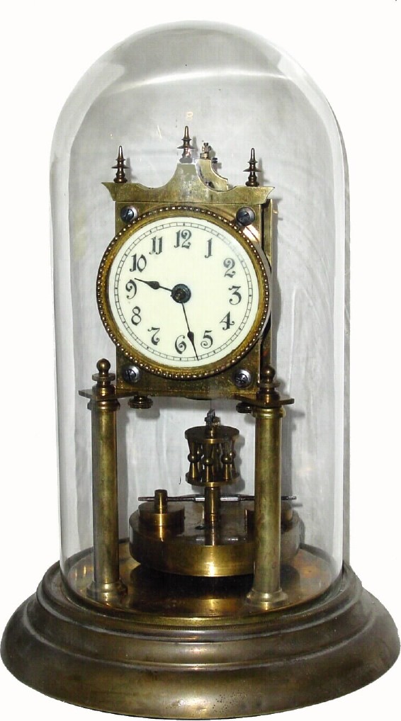 C.1908, Jahresuhrenfabrik, 400-day clock with disc pendulum. — Antique Clocks Price Guide
