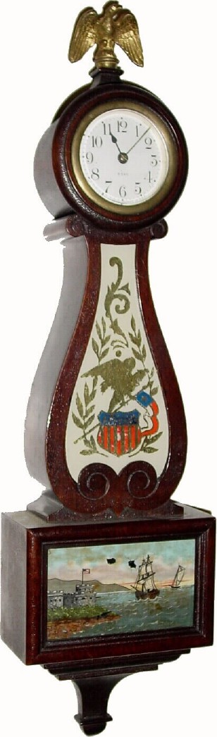 C.1920, Seth Thomas, Mini 8-Day banjo clock with an 8-day back wind lever movement and in good original condition. — Antique Clocks Price Guide