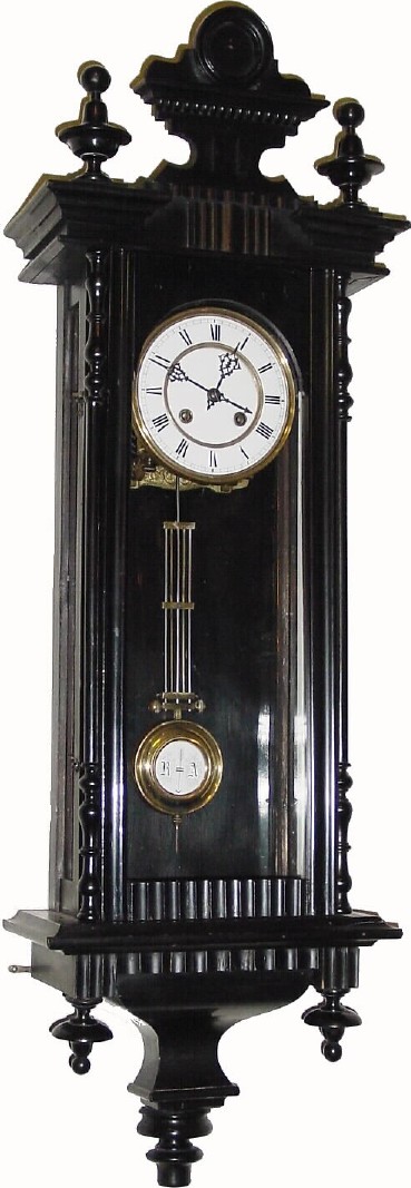 C.1890, German, Ebonized Wall — Antique Clocks Price Guide