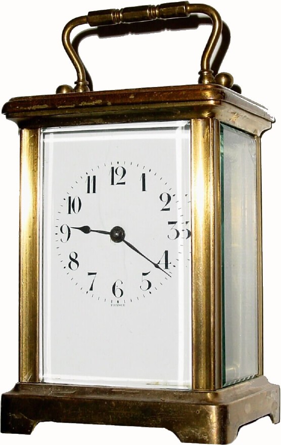 C.1915, French, Brass Cased Carriage timepiece in fair condition, — Antique Clocks Price Guide
