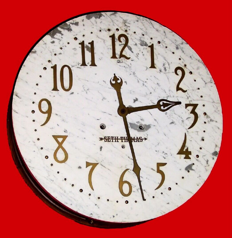 C.1905, Seth Thomas Clock Co., No. 1 Marble Dial Clock , in good original condition. — Antique Clocks Price Guide