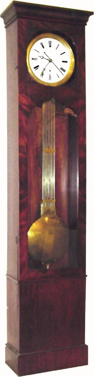 C.1890, French, Mahogany Tall Clock, with good pinwheel movement. — Antique Clocks Price Guide