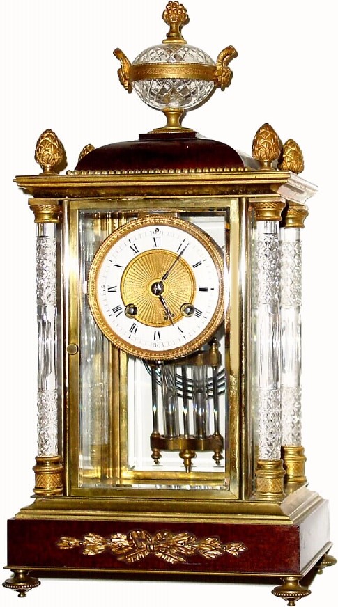 C.1905, French, Fancy Crystal Regulator — Antique Clocks Price Guide