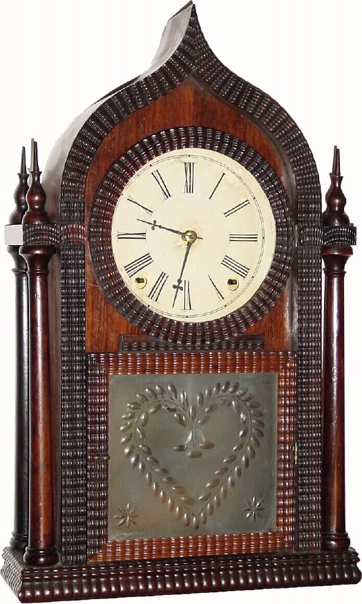 C.1848, J. C. Brown, Forestville, Conn, full ripple onion top in very good original condition. — Antique Clocks Price Guide